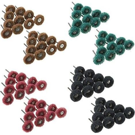 80 pièces disque de polissage abrasif tampons de polissage marron 1 "80 grain 150 grain 240 grain 300 grain 80 pièces pour outils rotatifs Dremel - RWDisques de polissage (1/5)