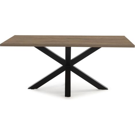Mesa rectangular de comedor Caeli acabado nogal sabi 76cm(alto) 100cm(ancho) 180cm(largo) (1/2)