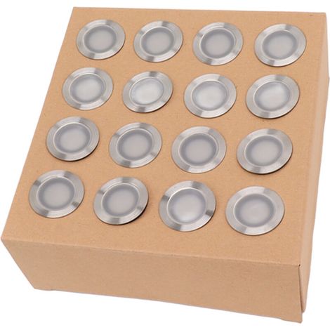 16PCS LED deck light, 90-265V acier inoxydable PC IP67 lumière de sol étanche éclairage jardin patio escalier (1/5)