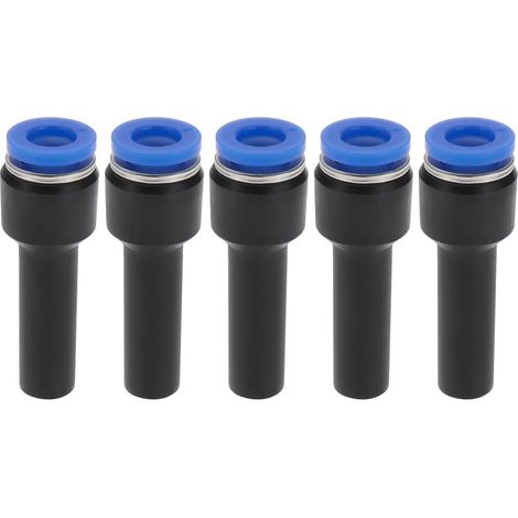 Lot de 5 réducteurs de Tige à emboîtement de 8 mm à 6 mm, raccords de plomberie en Plastique PP pour Sources de gaz et systèmes pneumatiques (1/5)