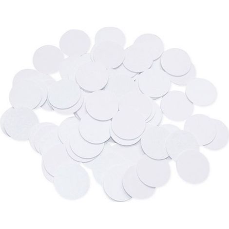 100 étiquettes NFC NTAG215, rondes blanches en PVC, 25 mm, mémoire 504 octets, compatibles smartphones et consoles Nintendo (1/5)