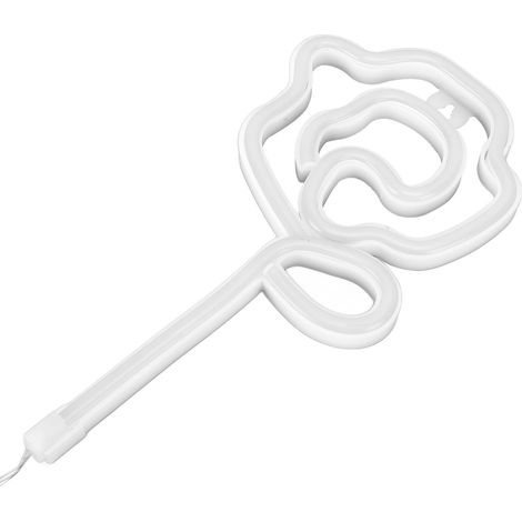 Rose Lumineuse Néon Décoration Murale pour Mariage, Saint-Valentin, Demande en Mariage, Chambre Enfant, Salon, Restaurant - Alimenté par USB ou Piles (Batterie non incluse) Lumière Violette et Verte (1/5)