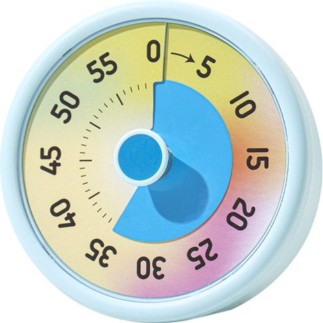 Timer digitale con conto alla rovescia e sveglia Visual Rainbow (azzurro cielo), timer silenzioso da 60 minuti. (1/5)