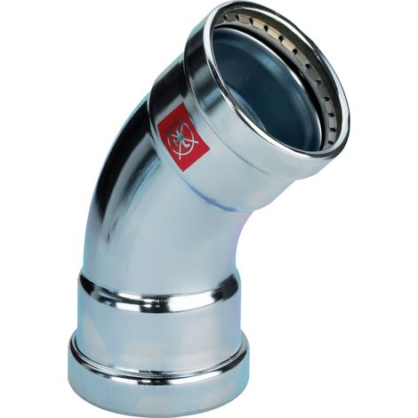Viega Prestabo XL-curva a 45 gradi, d 76,1mm acciaio non legato, zincato modello 1126XL, 597610