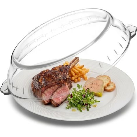 Cloche en Verre pour Micro-Ondes, Couvercle Anti-Éclaboussures  Item Highlight: Cloche en verre transparente cuisson et protection anti-éclaboussures (1/5)