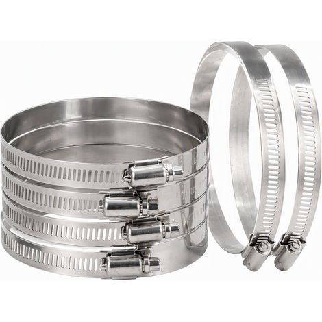 Collier de serrage en acier inoxydable 304, cruciforme tout en acier, télécom, bande perforée, 100 mm, pour atelier et camping-car (1/4)