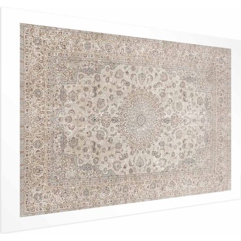 Poster - Tappeto di sabbia - un tappeto persiano consumato con ricchi motivi decorativi (1/4)