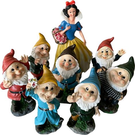 Nani da Giardino in poliresina Statuette Gnomi per esterno KIT COMPLETO 8 PZ Kit Completo 8 Pezzi (1/5)