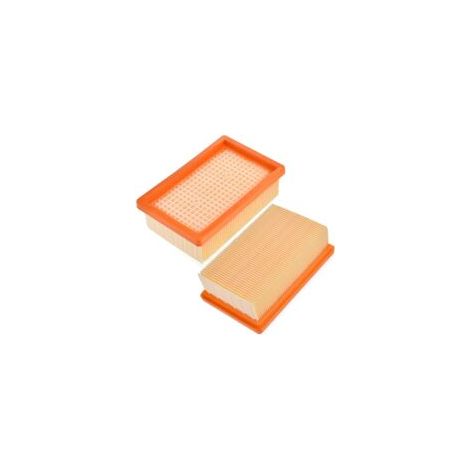 LAN Lot de 2 filtres plissés plats Rebirthcare pour aspirateurs Kärcher 2.863-005.0 – Kärcher WD4, WD5, WD6, MV4, MV5, MV6 – pièce de rechange pour aspirateur Kärcher (1/2)