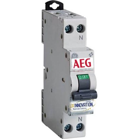 Interruttore magnetotermico 25A 1 polo + N 1 modulo AEG DCC41NC25