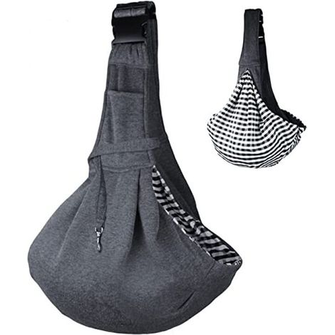 Porte‑bébé bandoulière rembourrée pour chien et chat, avec poche, plein air – DELKEVIC