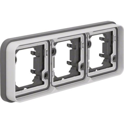 BERKER CADRE 3 PRISES HORIZONTAL 13303505 - GRIS CLAIR W.1-4011334405160