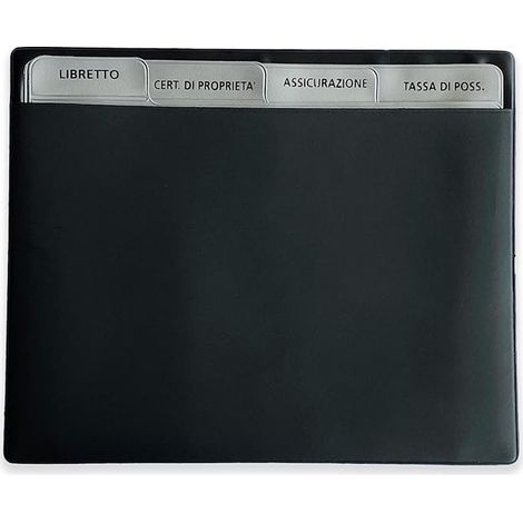 Car Paper Holder, Pocket with Tam Compartments with Removable Bag Cards (Black) (1/4)