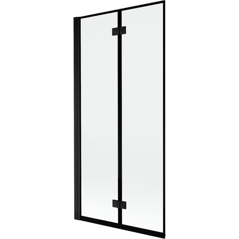 Mexen Mist paroi de douche 2 volets gauche 90 x 150 cm, cadre noir, noir - 8A9-090-002-70-70-L (1/5)