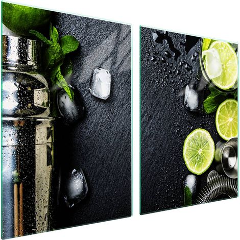 Plaque de protection en verre pour poêle 2x45x52 Fruits (1/5)