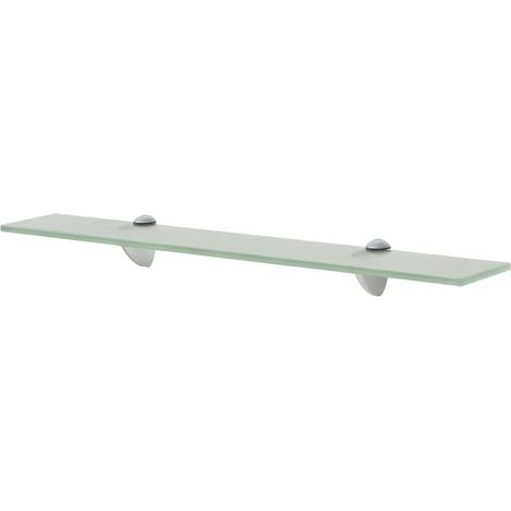 Étagère Tablette en Verre 60 cm Blanche à fixer pour une décoration moderne et épurée (1/4)