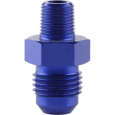 Raccord adaptateur droit en alliage d'aluminium AN6 mâle évasé vers 1/8" NPT, pour carburant et huile (1/3)