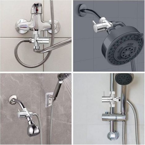 Vanne 3 Voies - Filetage Entrée G1/2 Externe - Sorties G1/2 Internes - Pour Douche et Robinetterie - 1 Pièce (1/5)