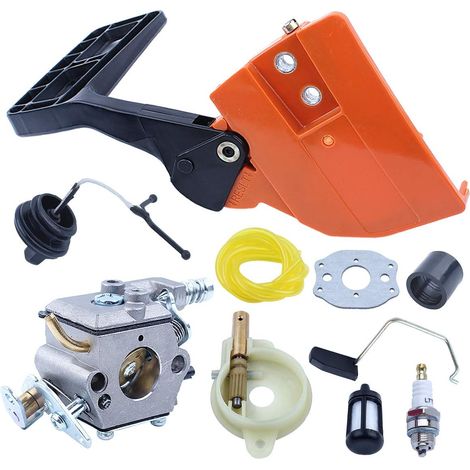 Adefol Carburateur Couvercle de frein d'embrayage pour Husqvarna 136 137 141 142 Tronçonneuse Remplacement 530054802 544097901 530071987 C1Q-W29E WT-834 WT-657 Pièces (1/5)