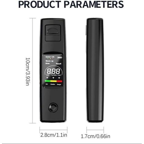 1 x Éthylotest numérique, Rechargeable, Haute précision, Portable, Pour voiture et voyage (1/5)
