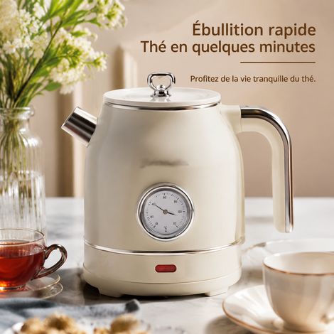 Bouilloire électrique rétro 1,5L avec maintien au chaud abricot 1,5 kg 1.5 réf 6940 1,5 kg – Livraison gratuite