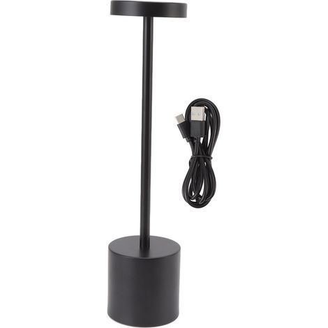 Lampe de bureau LED tactile style scandinave 3 niveaux lampe de table décorative intérieure noire pour hôtel restaurant décoration (1/5)