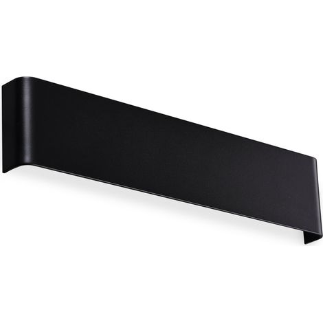 Ideal Lux Applique moderna Delta 1 luce LED integrato nero policarbonato