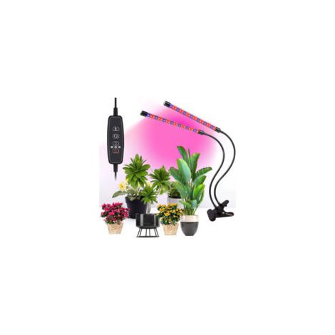 Lampe LED à spectre complet pour la croissance des plantes et la floraison, avec réglage par pince.