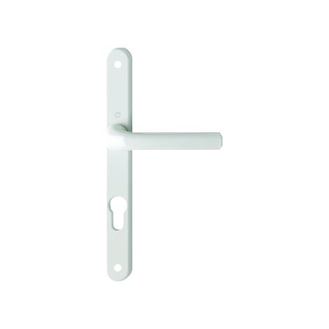 Poignée de porte d'entrée blanche entraxe 8x92 mm