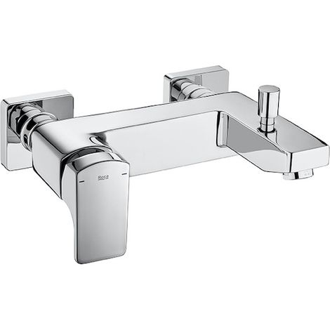 Mitigeur bain-douche L90 mural avec inverseur automatique - Chromé - Roca - A5A0D01C00 (1/2)