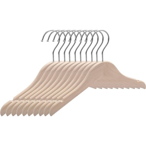 Cintres en bois pour enfants (lot de 10) - Bois lisse et durable pour bébés (1/5)