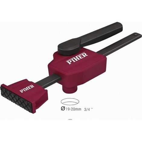 Piher – Serre-joint de table horizontal 50 kg pour bois dur – Tige en acier et tête en polyamide – Accessoire pour établi MFT – 19131 (1/4)