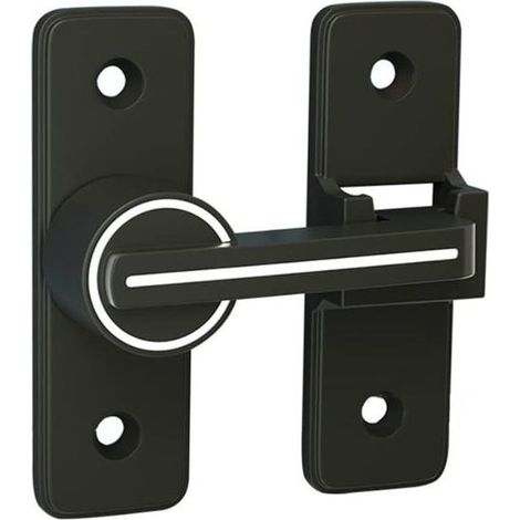 Serrure intérieure éclairée pour porte coulissante (180°), loquet à crochet 180° pour portes battantes, verrou antivol avec boucle de verrouillage (1/4)