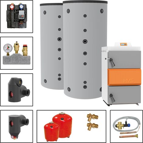 Solarbayer Holzvergaserset HVS E 25-3C Variante C mit 2xSLS-800S Pufferspeicher (1/5)