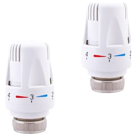 Têtes Thermostatiques pour Radiateur, Lot de 2, M30 x 1,5, Position Zéro, Vanne de Réglage Thermostatique pour Radiateur (1/5)