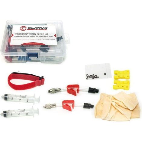Kit di spurgo Clarks Tektro per freni idraulici bici