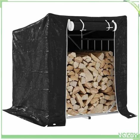 Portant de bois de chauffage - FAF EISY - 4104939 - Acier galvanisé - Grande capacité - Housse zippée (1/5)