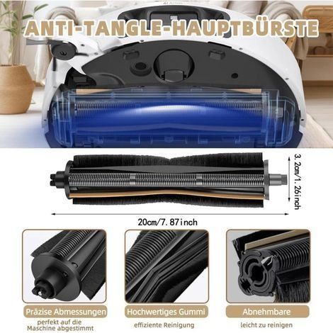 Staubsaugerbürste für X40 Ultra Complete S10/ L10s Ultra/L40 Ultra/ L20 Ultra/L10s Ultra Gen 2 /L10s Pro Ultra Heat, Anti-Verwicklungs-Hauptbürste (1/4)
