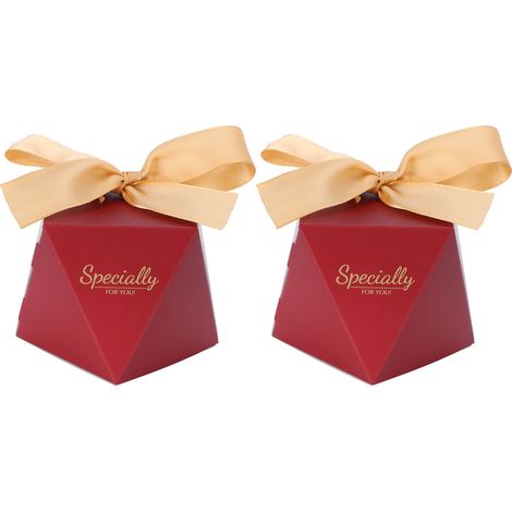 25 boîtes à bonbons et biscuits avec ruban, idéales pour les fêtes d'anniversaire, de mariage ou autres. (1/5)