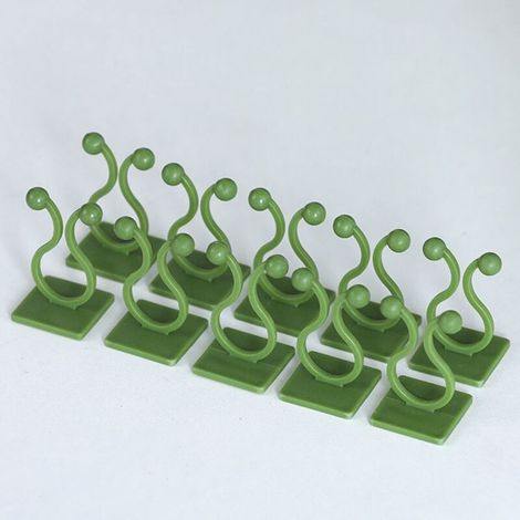 Selbstklebende Clipbeutel 10 Stück Rankhilfe für Kletterpflanzen Umweltfreundliches PVC, spurenfrei Für drinnen und draußen Zur Befestigung von Ästen und Kabeln