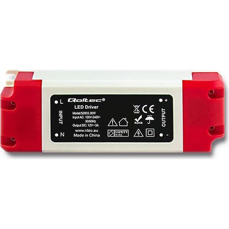 Alimentatore switching LED IP20 36W 12V 3A