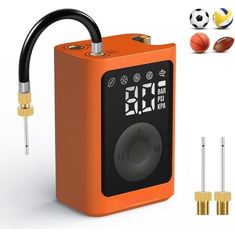 Pompe À Balle Électrique - Pompe À Air Rechargeable 3200 mAh Pour Ballons De Basketball Football Et Football Américain - Fonction Gonflage Et Dégonflage - Mode Préréglé Et Capteur De Pression (1/5)