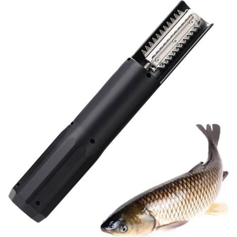 Grattoir Écailleur Poisson - 125 W - 7000 Tr/Min - Sans Fil - Batterie 2200 mAh - 24,5 cm - Pour Préparation Poisson Maison ou Professionnelle (1/5)
