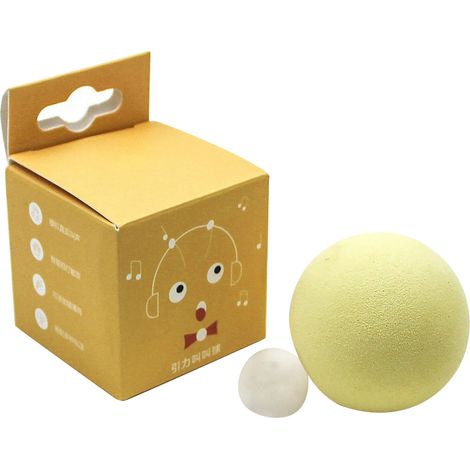 Jouet balle interactif pour chat, drôle, tactile, résistance aux morsures, grincement des dents, sons d'animaux pour les appels de cricket en intérieur (boîte jaune) grincement par gravité 5 cm (1/5)