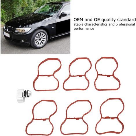 Kit de suppression,Akozon Bouchon de frein en caoutchouc Joint Admission + Bouchon Clapet pour N57 N57S E9 E91 E92 E93 F7 F1 F11 (1/4)