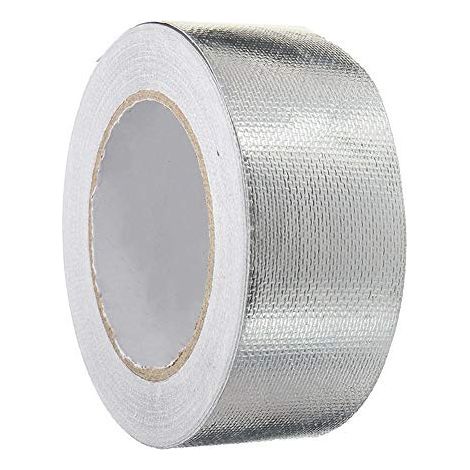 Ruban adhésif autocollant en aluminium - Résistant à la chaleur - Résistant à la déchirure - Résistant aux UV - Avec un tissu en maille de verre pour l'étanchéité ou l'isolation - 4.8 cm x 20 m2pcs (1/5)