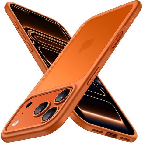 Handyhülle iPhone 17 Pro Max Stoßfest Militärstandard Matt Orange (1/5)