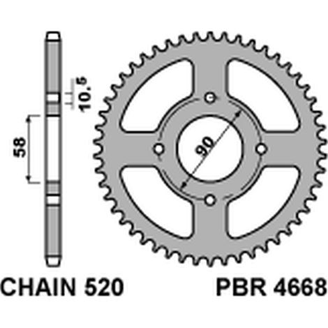 Hinterradritzel PBR JTR273 45 KTM 125 Duke Stahl Langlebig Stark