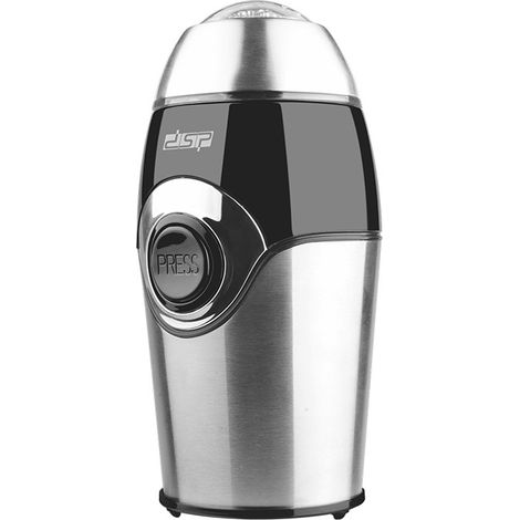 Moulin à café électrique portable noir 200W, broyeur inox, appareil café voyage bureau maison (1/5)