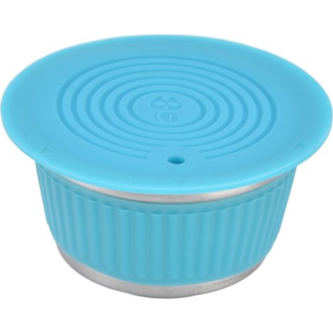 Wiederverwendbarer Kaffeekapsel-Filterbecher, nachfüllbarer Filtertrichter, Tamper-Set für Dolce GustoBlue (1/5)